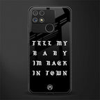 back in town back phone cover | glass case for realme narzo 50a