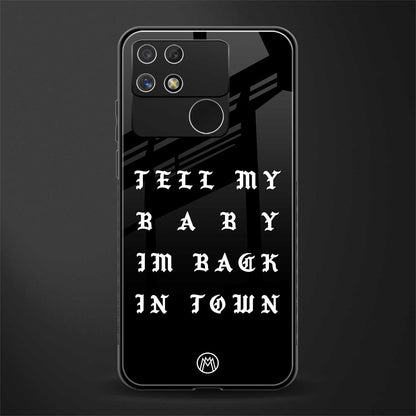back in town back phone cover | glass case for realme narzo 50a