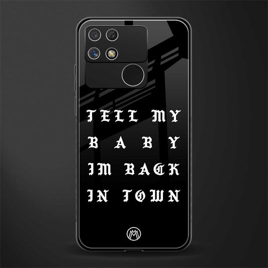 back in town back phone cover | glass case for realme narzo 50a