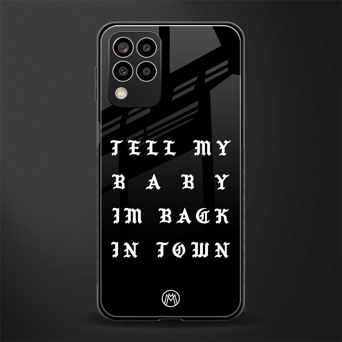back in town back phone cover | glass case for samsung galaxy m33 5g