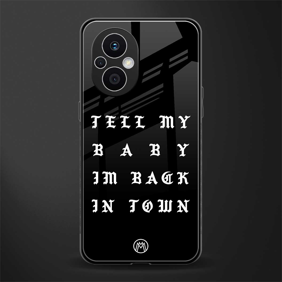 back in town back phone cover | glass case for oppo f21 pro 5g
