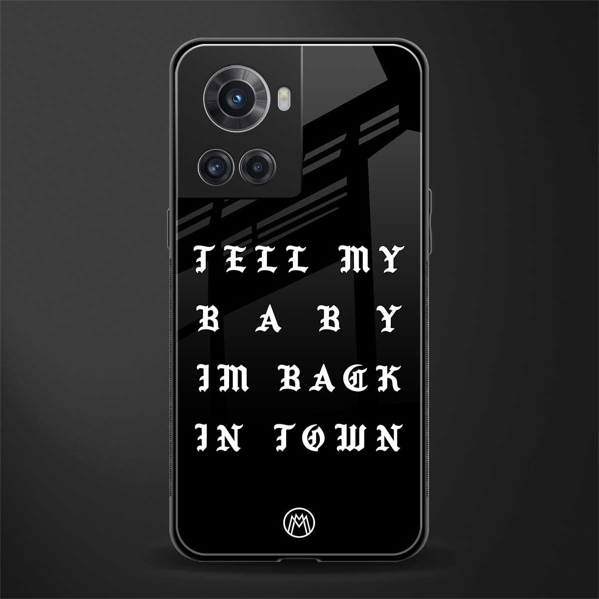 back in town back phone cover | glass case for oneplus 10r 5g