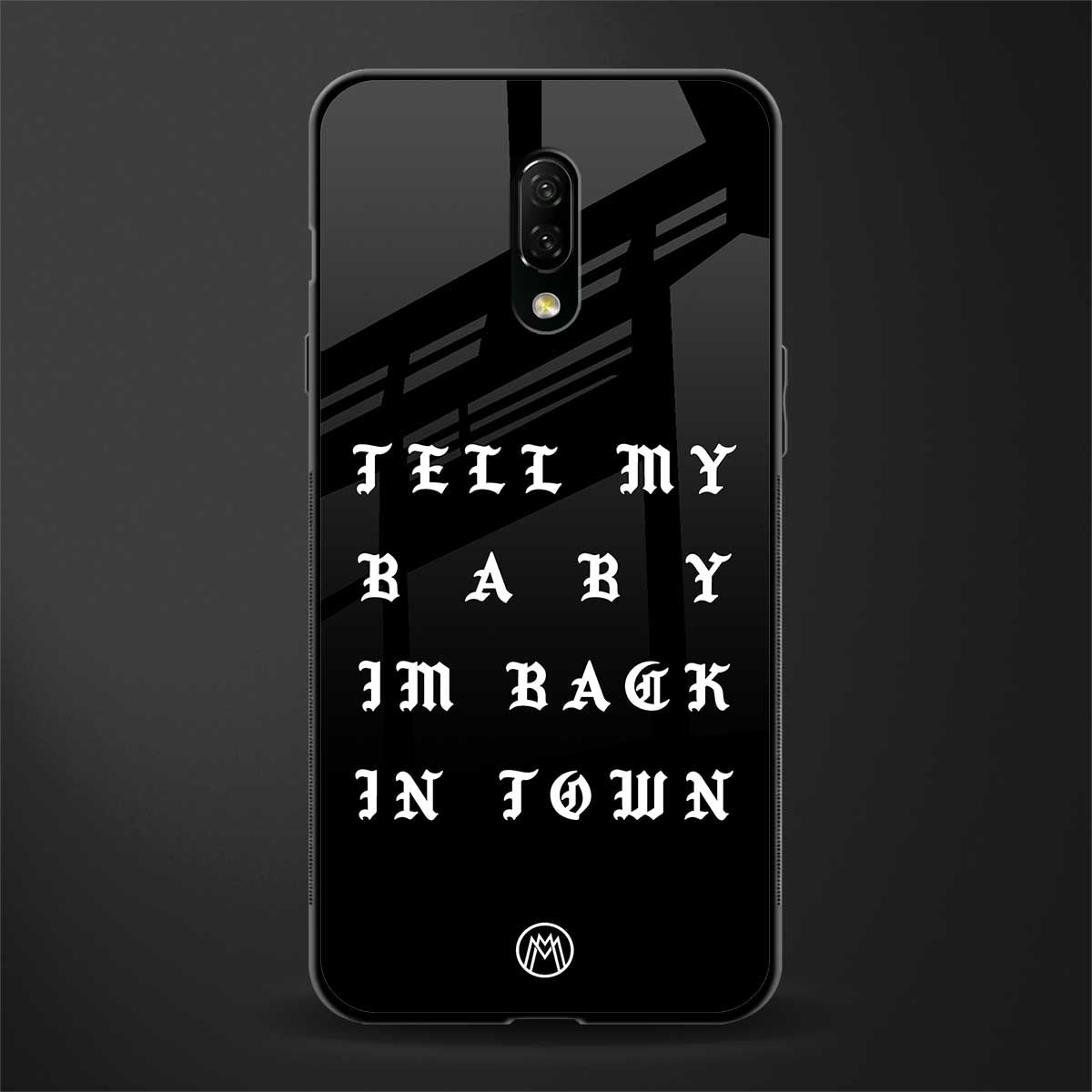 back in town glass case for oneplus 7 image