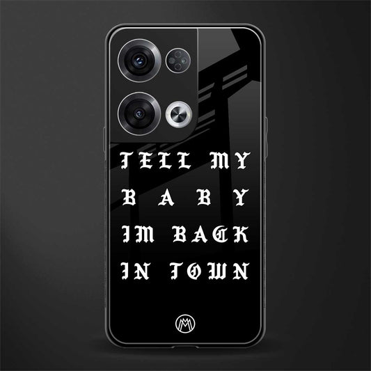back in town back phone cover | glass case for oppo reno 8