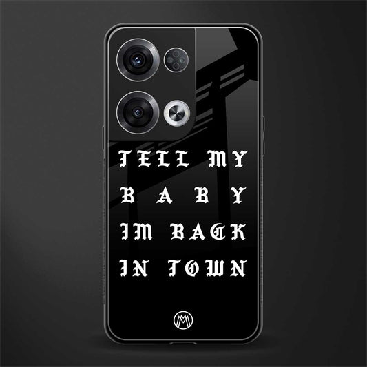 back in town back phone cover | glass case for oppo reno 8 pro