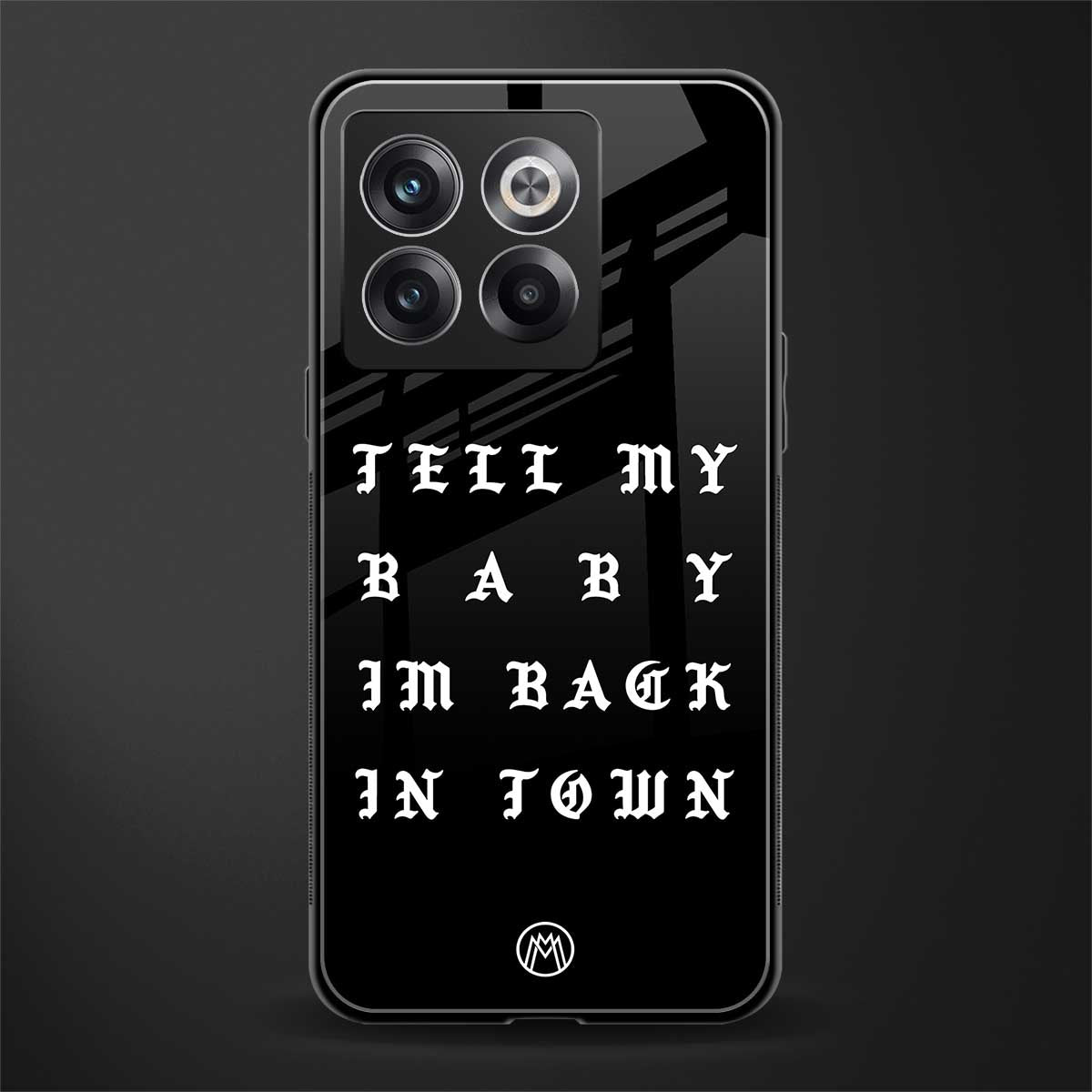 back in town back phone cover | glass case for oneplus 10t