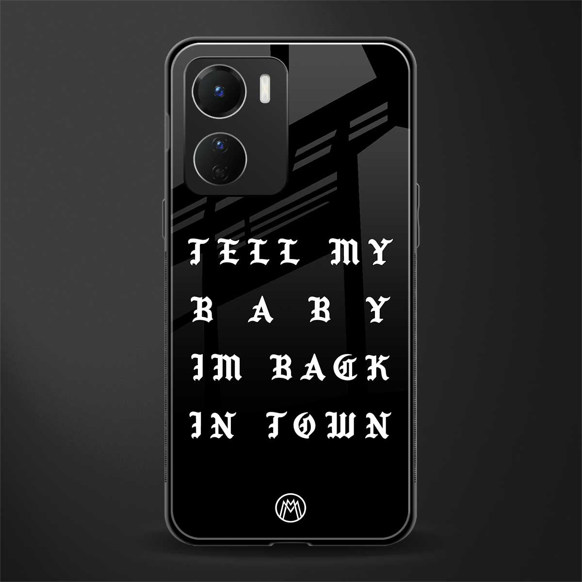 back in town back phone cover | glass case for vivo y16