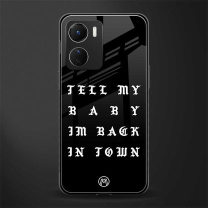 back in town back phone cover | glass case for vivo y16