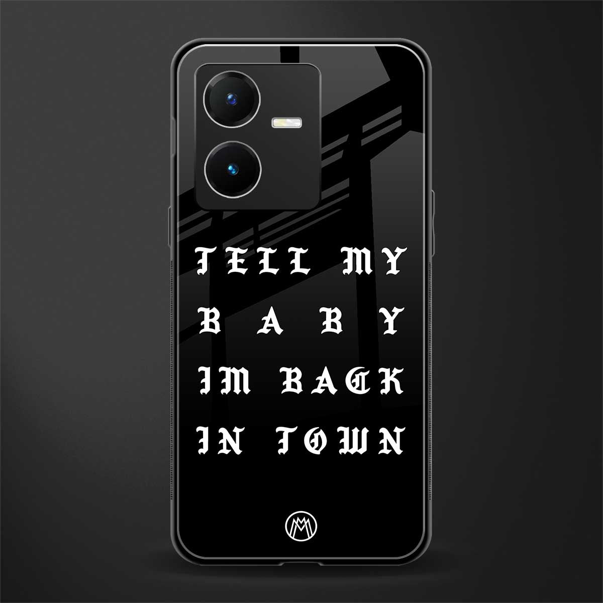 back in town back phone cover | glass case for vivo y22