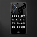 back in town back phone cover | glass case for oneplus 9