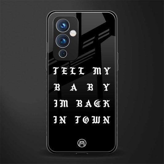 back in town back phone cover | glass case for oneplus 9
