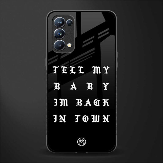 back in town back phone cover | glass case for oppo reno 5