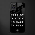 back in town back phone cover | glass case for vivo v21e 4g