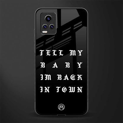 back in town back phone cover | glass case for vivo v21e 4g