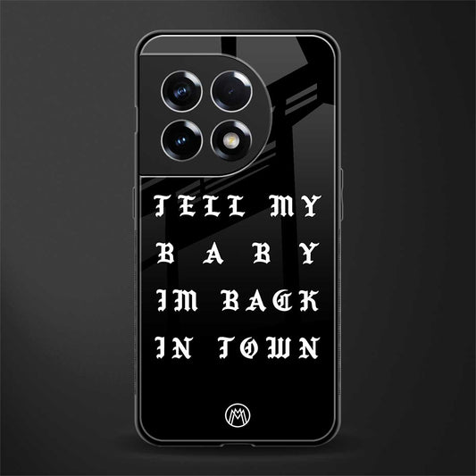 back in town back phone cover | glass case for oneplus 11r