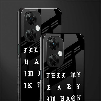back in town back phone cover | glass case for oneplus nord ce 3 lite