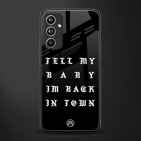 back in town back phone cover | glass case for samsung galaxy a54 5g
