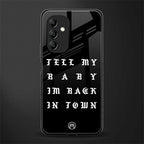 back in town back phone cover | glass case for samsung galaxy a14 5g