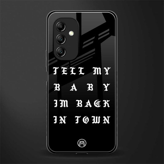 back in town back phone cover | glass case for samsung galaxy a14 5g