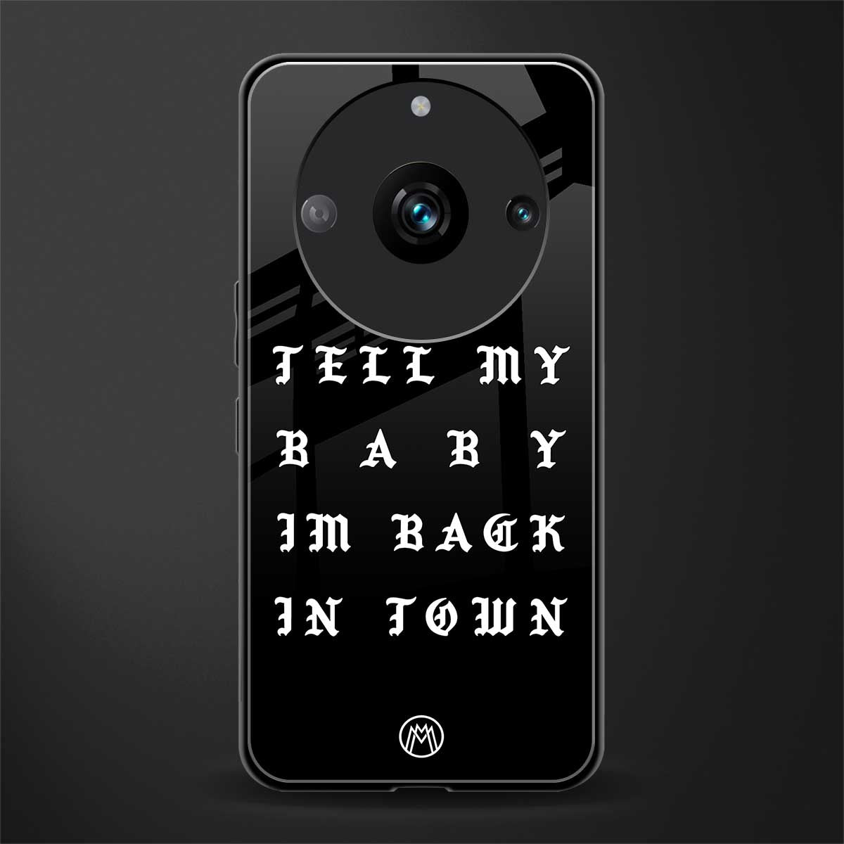 back in town back phone cover | glass case for realme 11 pro 5g