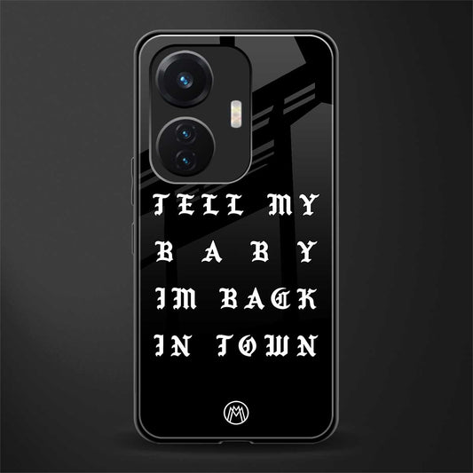 back in town back phone cover | glass case for vivo t1 44w 4g