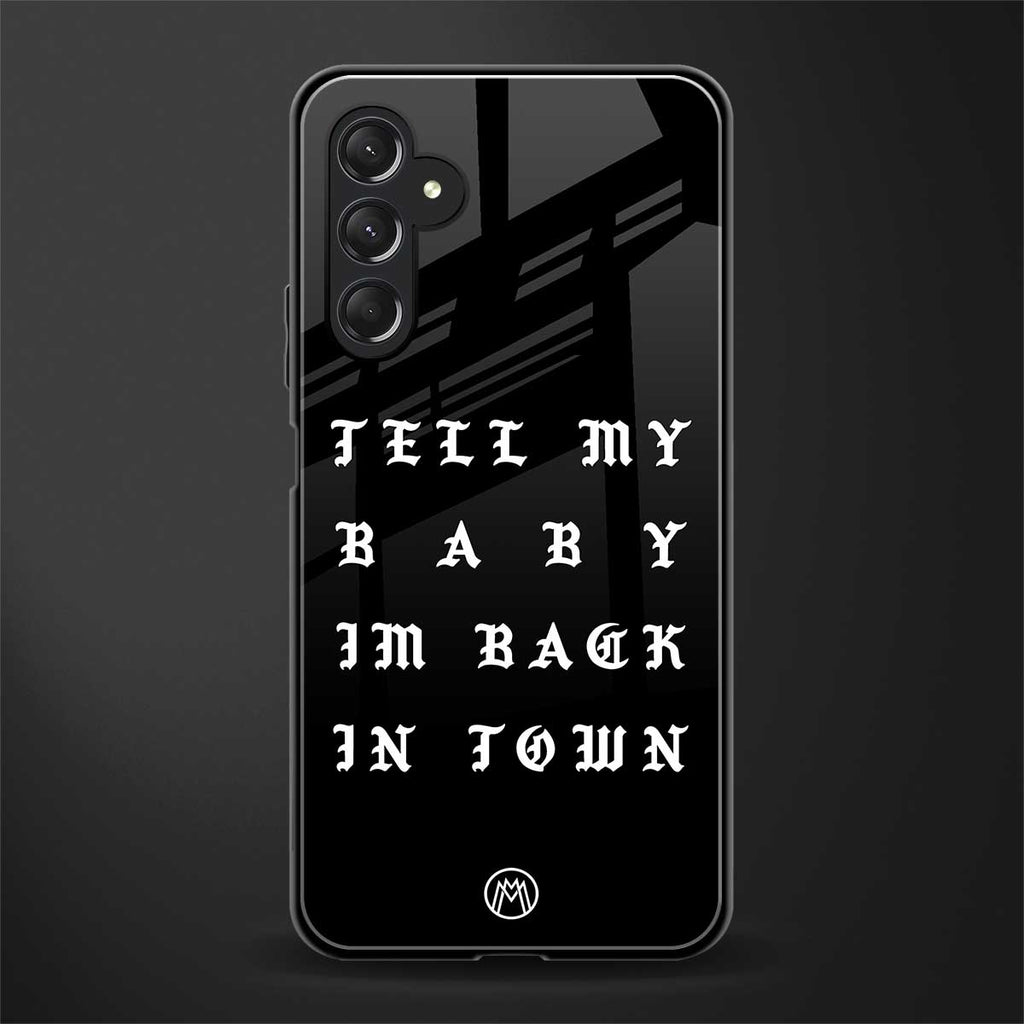 back in town back phone cover | glass case for samsun galaxy a24 4g