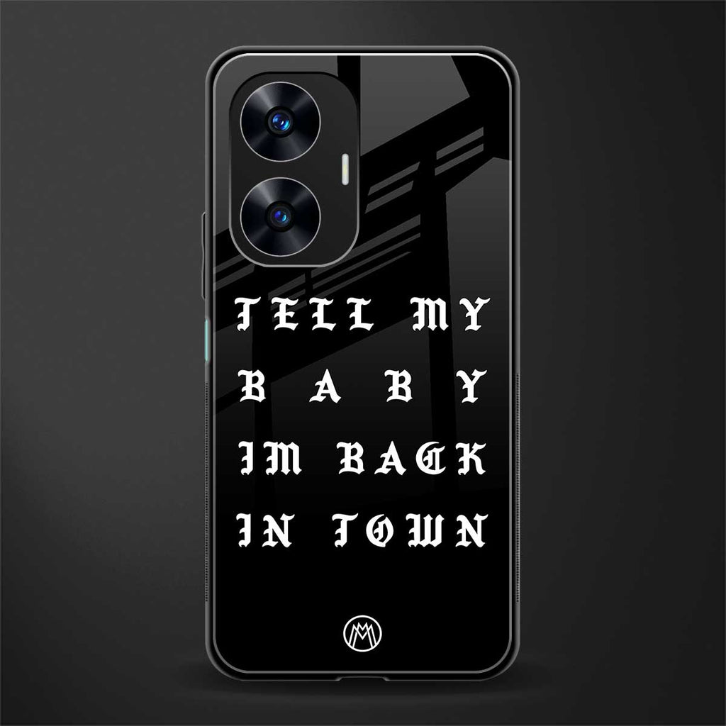 back in town back phone cover | glass case for realme c55