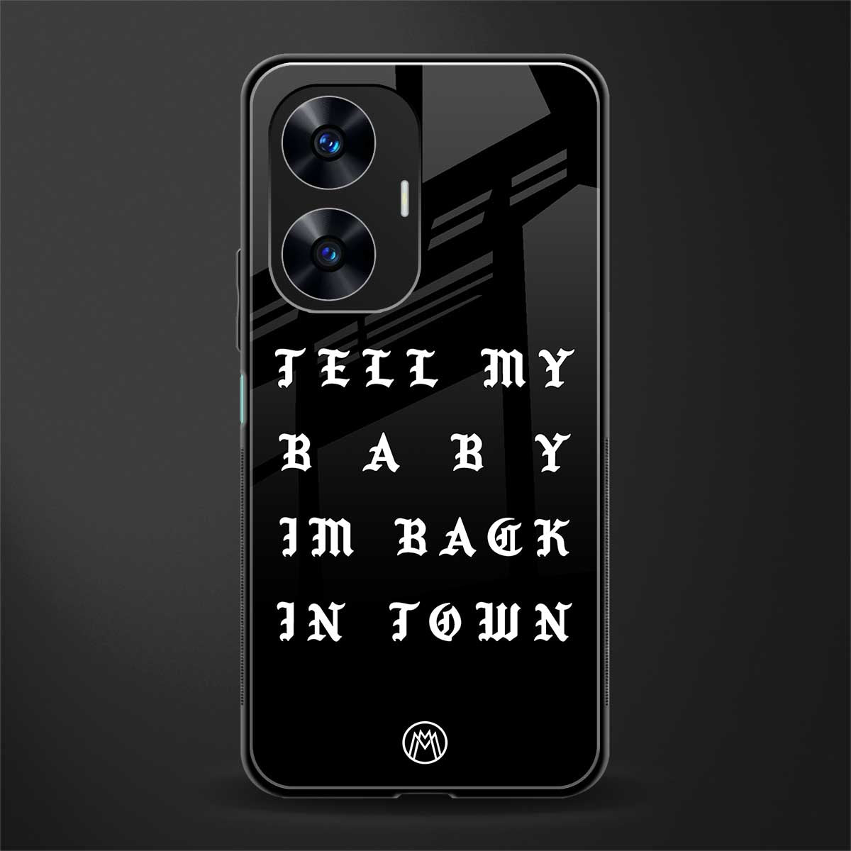 back in town back phone cover | glass case for realme c55