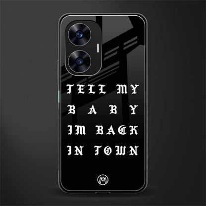 back in town back phone cover | glass case for realme c55