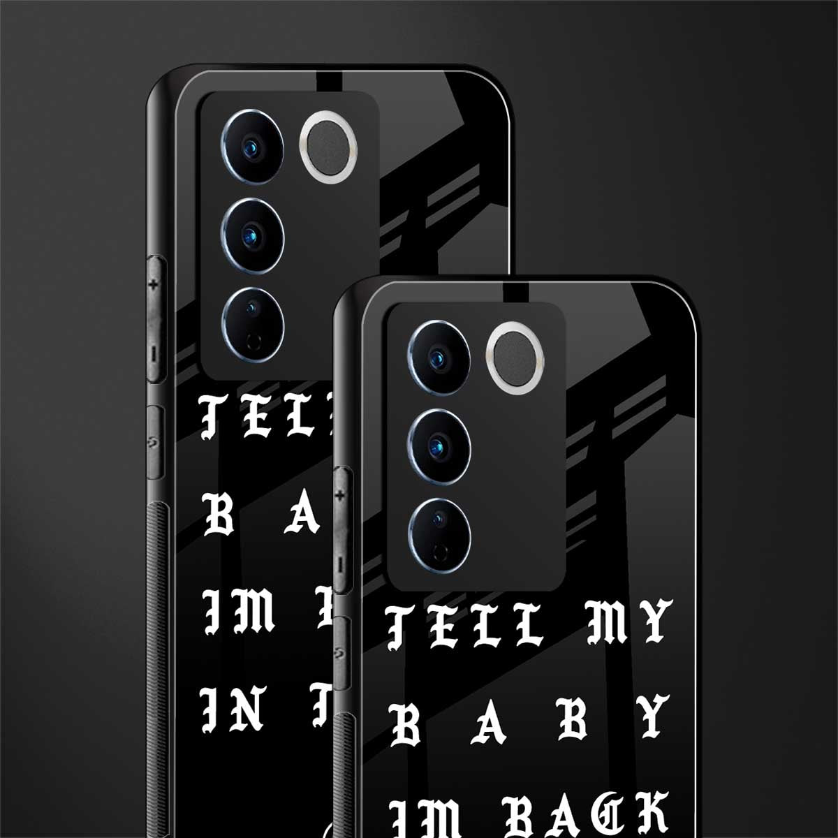 back in town back phone cover | glass case for vivo v27 pro 5g