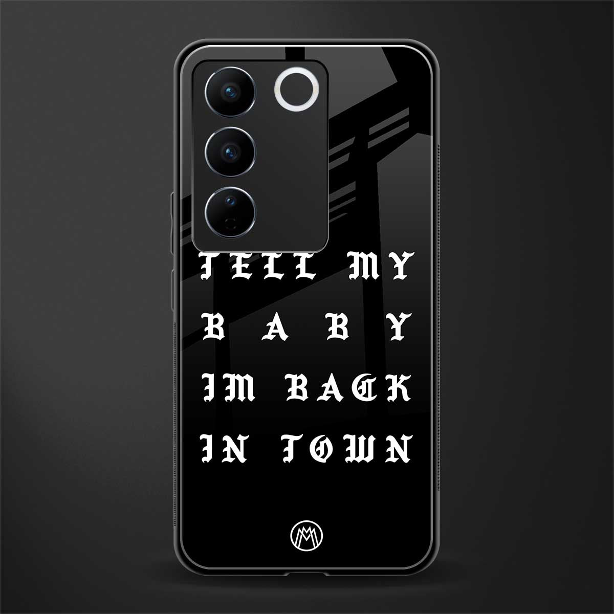 back in town back phone cover | glass case for vivo v27 pro 5g