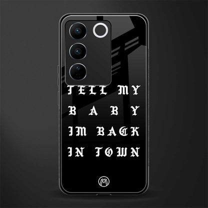 back in town back phone cover | glass case for vivo v27 pro 5g