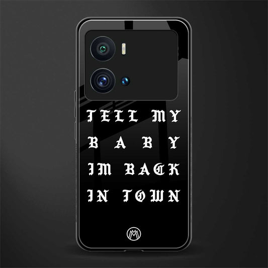 back in town back phone cover | glass case for iQOO 9 Pro