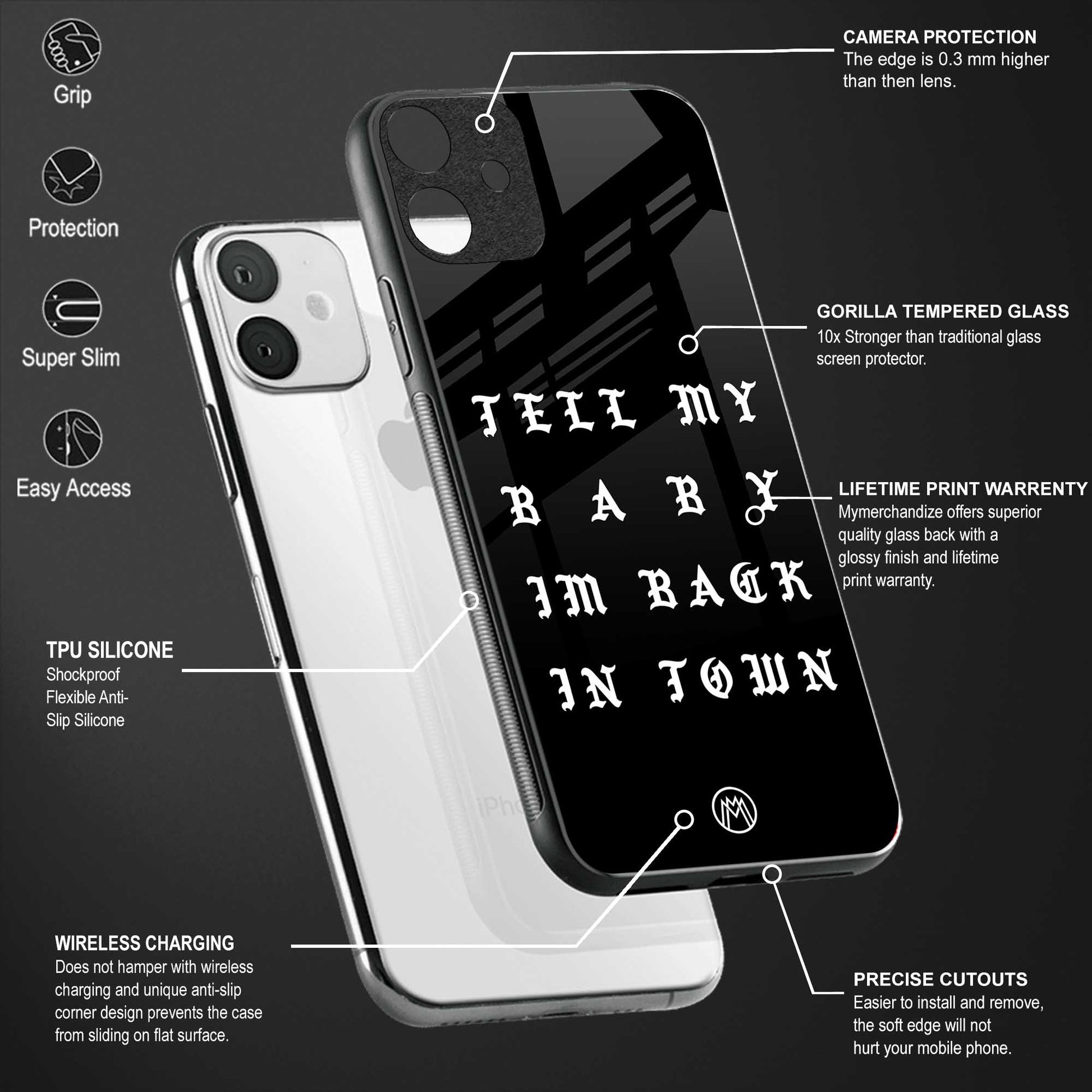 back in town back phone cover | glass case for samsung galaxy m33 5g