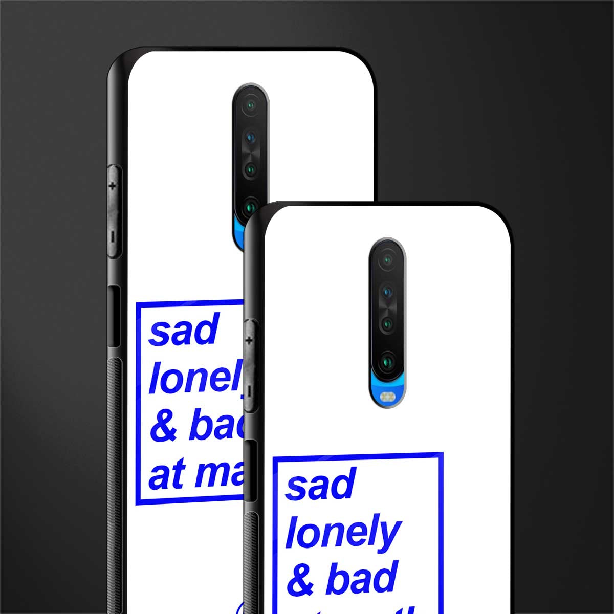 bad at math glass case for poco x2 image-2