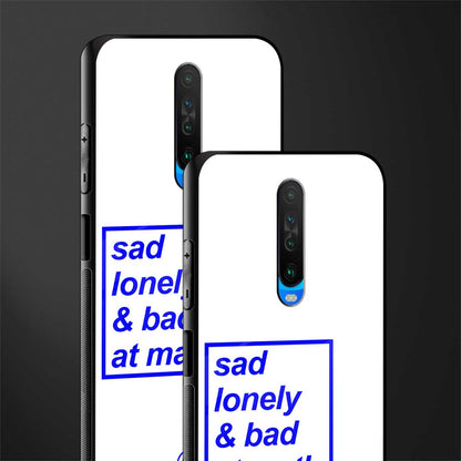 bad at math glass case for poco x2 image-2