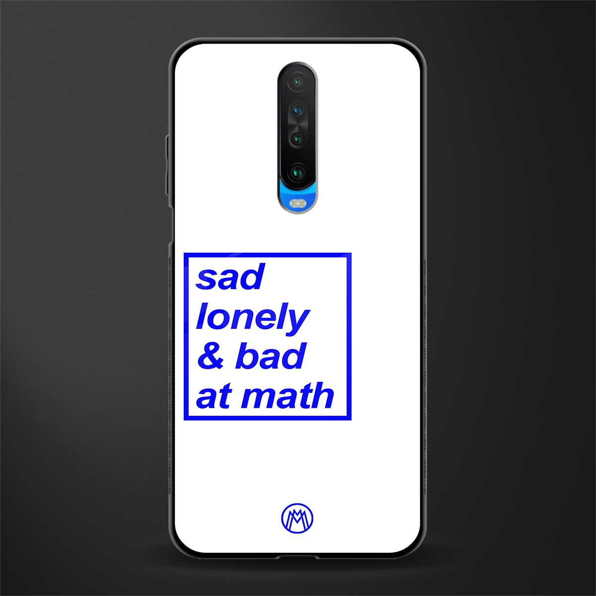 bad at math glass case for poco x2 image
