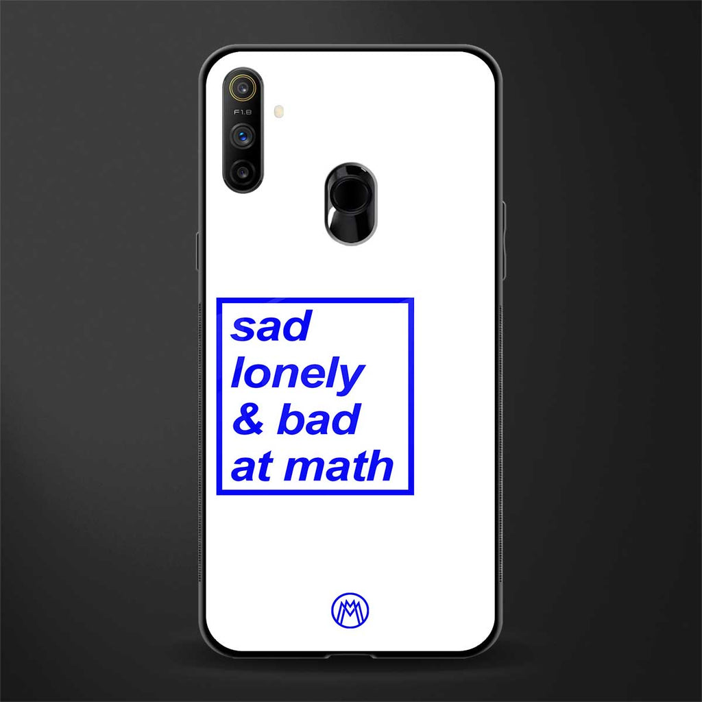 bad at math glass case for realme narzo 10a image