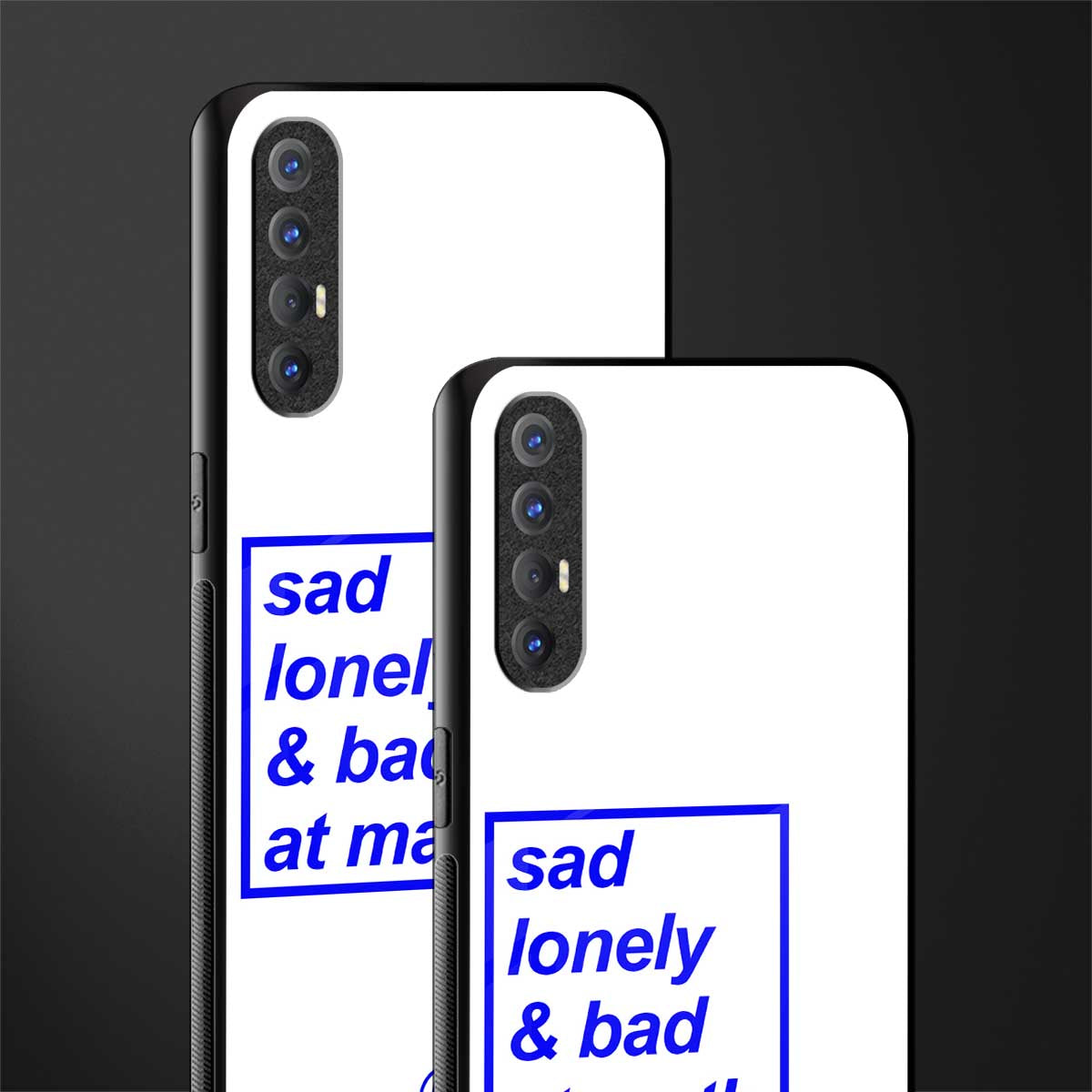 bad at math glass case for oppo reno 3 pro image-2