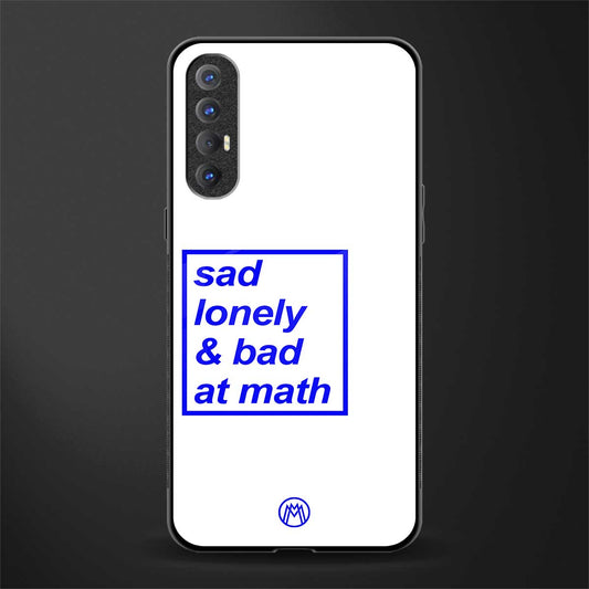 bad at math glass case for oppo reno 3 pro image