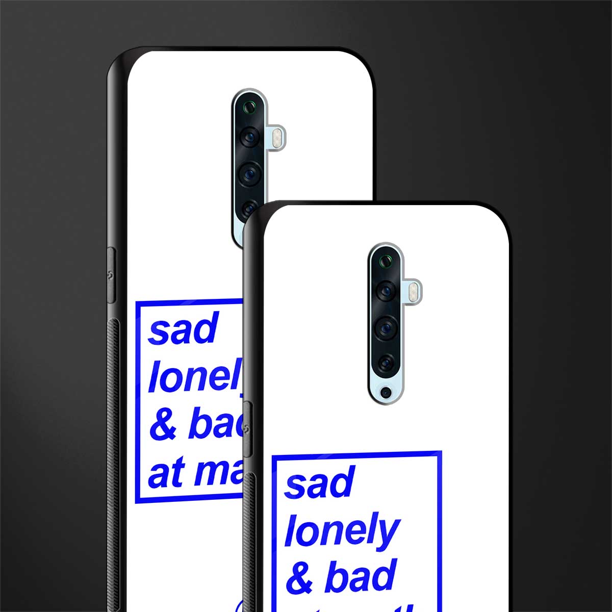 bad at math glass case for oppo reno 2f image-2