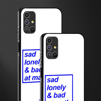 bad at math glass case for samsung galaxy m51 image-2
