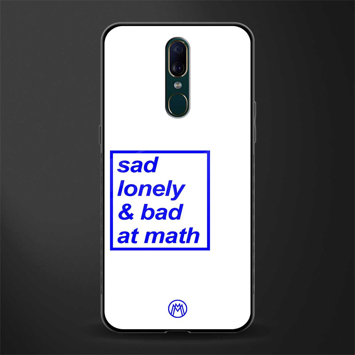 bad at math glass case for oppo a9 image