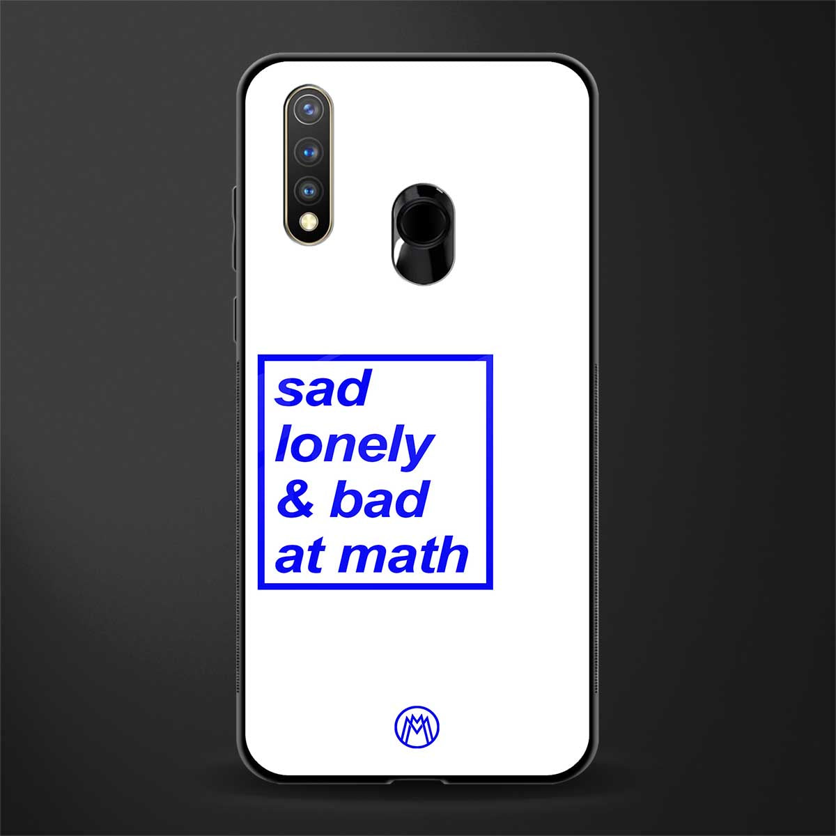 bad at math glass case for vivo u20 image