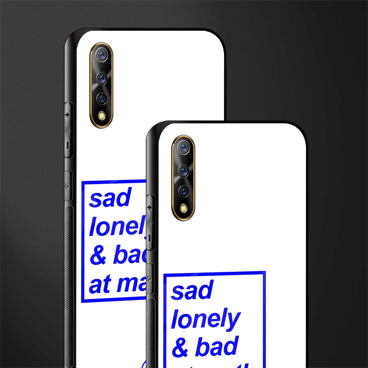 bad at math glass case for vivo s1 image-2