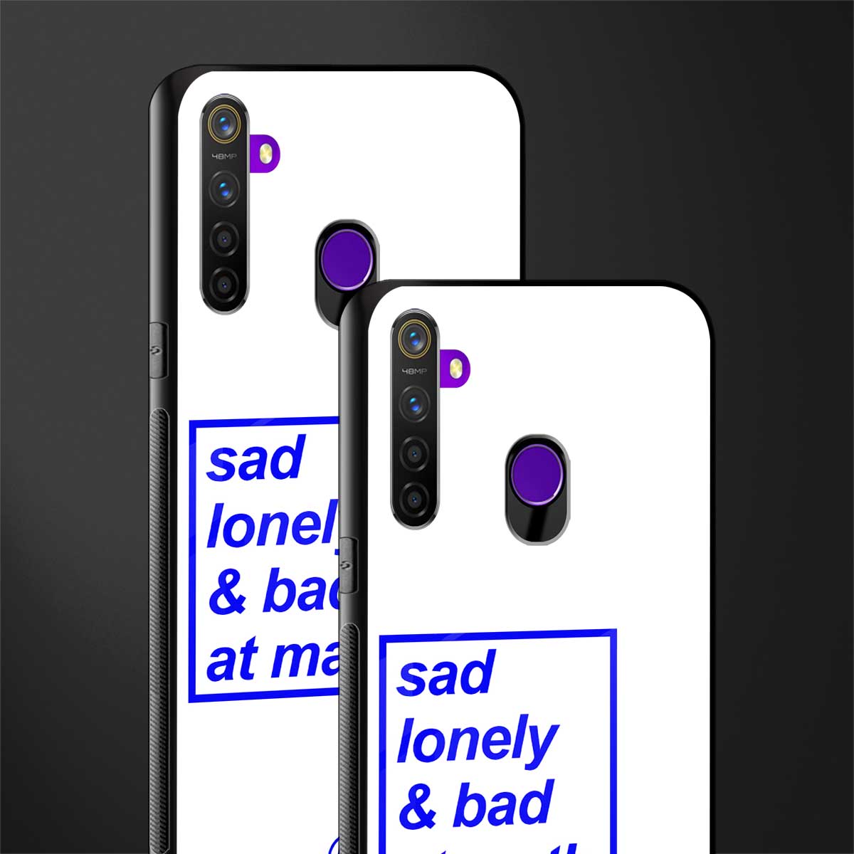 bad at math glass case for realme 5 pro image-2