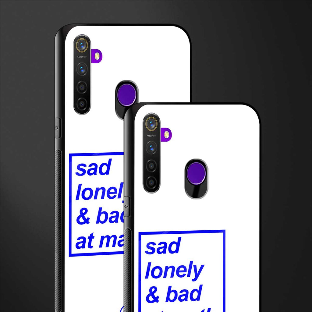 bad at math glass case for realme 5 image-2