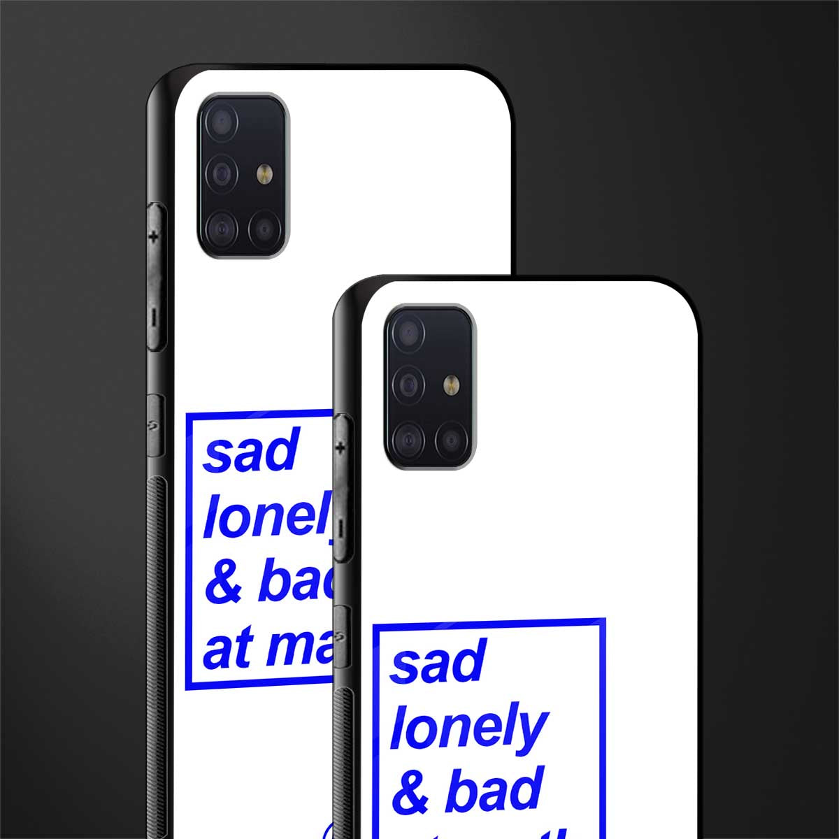 bad at math glass case for samsung galaxy a71 image-2