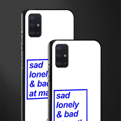 bad at math glass case for samsung galaxy a71 image-2