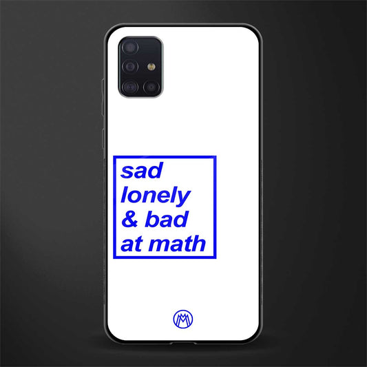 bad at math glass case for samsung galaxy a71 image